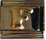 Gold Letter F - Talexia Letter enamel Italian charm